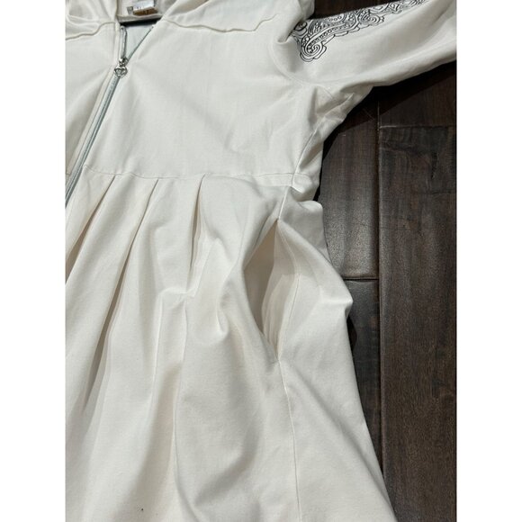 Monroe & Main Hoodie Jacket Beige Long Sleeve Zip Up Mandala Arm Design Sz 1X - Picture 8 of 10